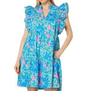 Women's Lilly Pulitzer Aldena Ruffle Sleeve Dress Size M